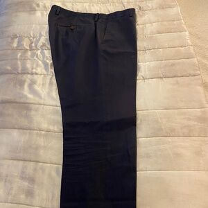 J.Crew Ludlow Slim Navy Dress Trousers 33x32 Italian Cotton Larusmiani